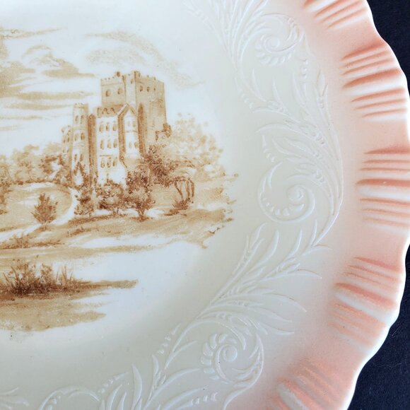 1930s Bread Plate Cremax Castle Macbeth Evans 1930s Monax Depression Glass - Picture 2 of 11